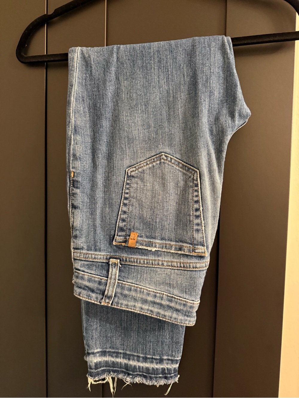 Joe's Jeans faded blue denim with subtle whiskering